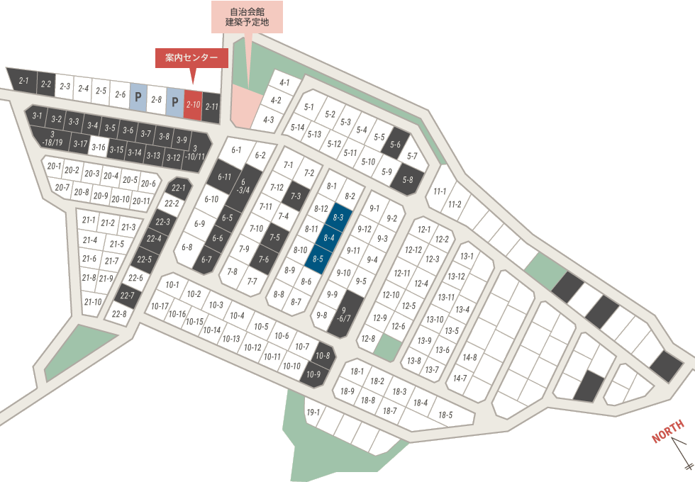 綾部ホープタウン区画一覧